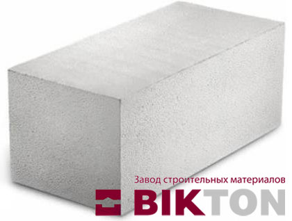 Блок пенобетонный (пеноблок) D-500 Bikton 625x300x250