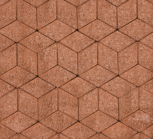 Плитка тротуарная ArtStein Ромб оранжевый старение,ТП Б.5.Ф.6  250*150*60мм